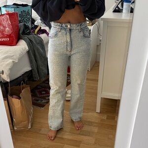 Never Fully Dressed Light Blue Straight Leg Jeans